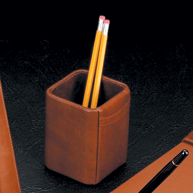 Tan Leather Pencil Box